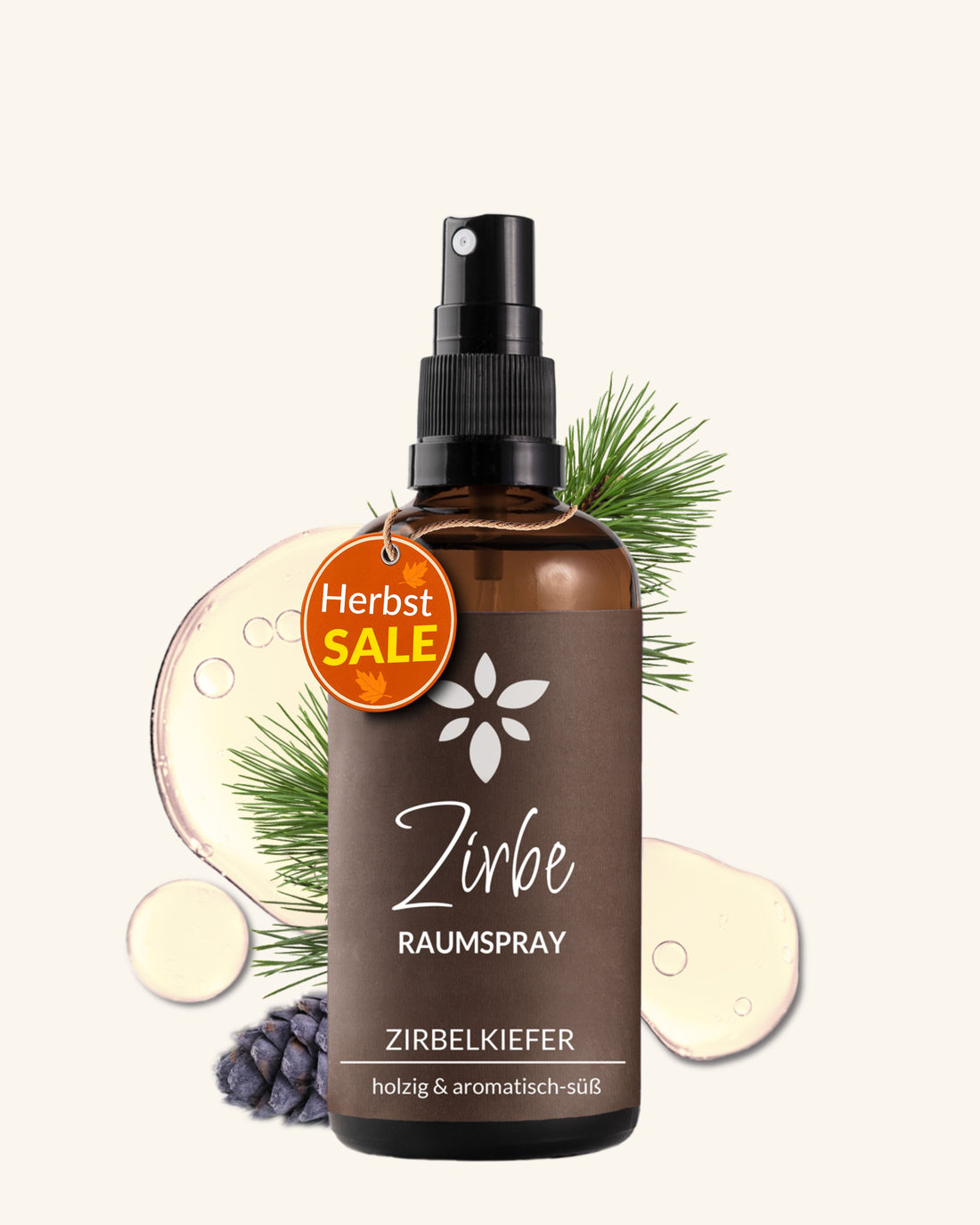 Raumspray Zirbe Duftöle Heldengrün