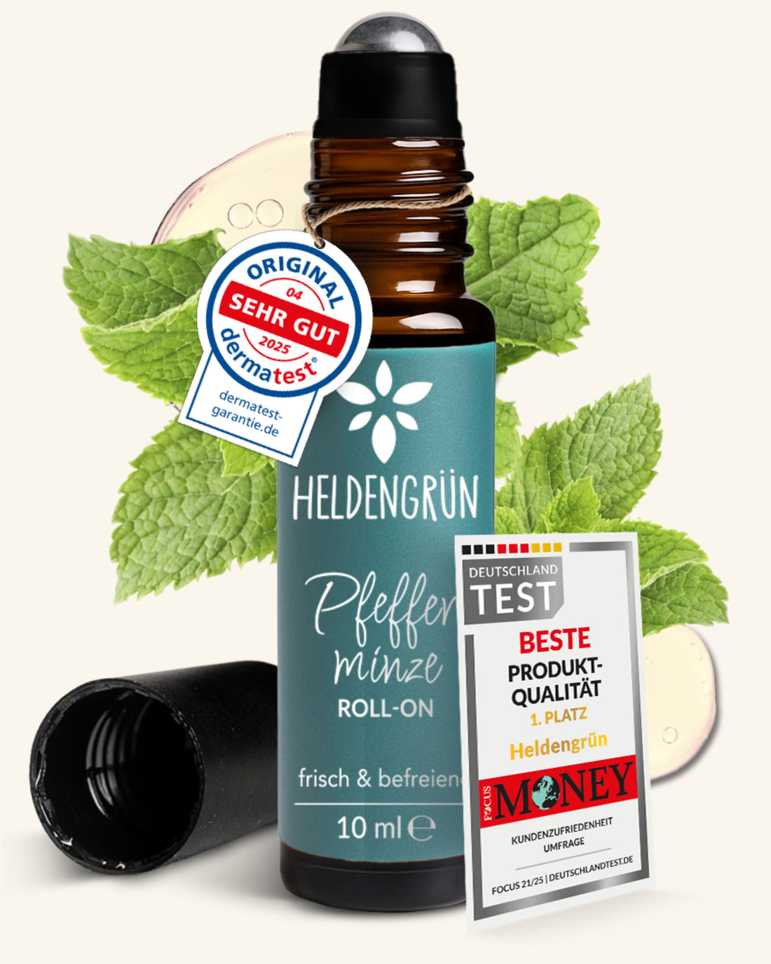 Roll-on: Pfefferminze Heldengrün