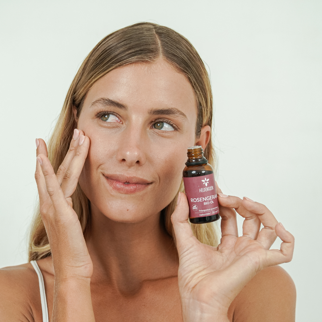 Bio-Rosengeranienöl Heldengrün