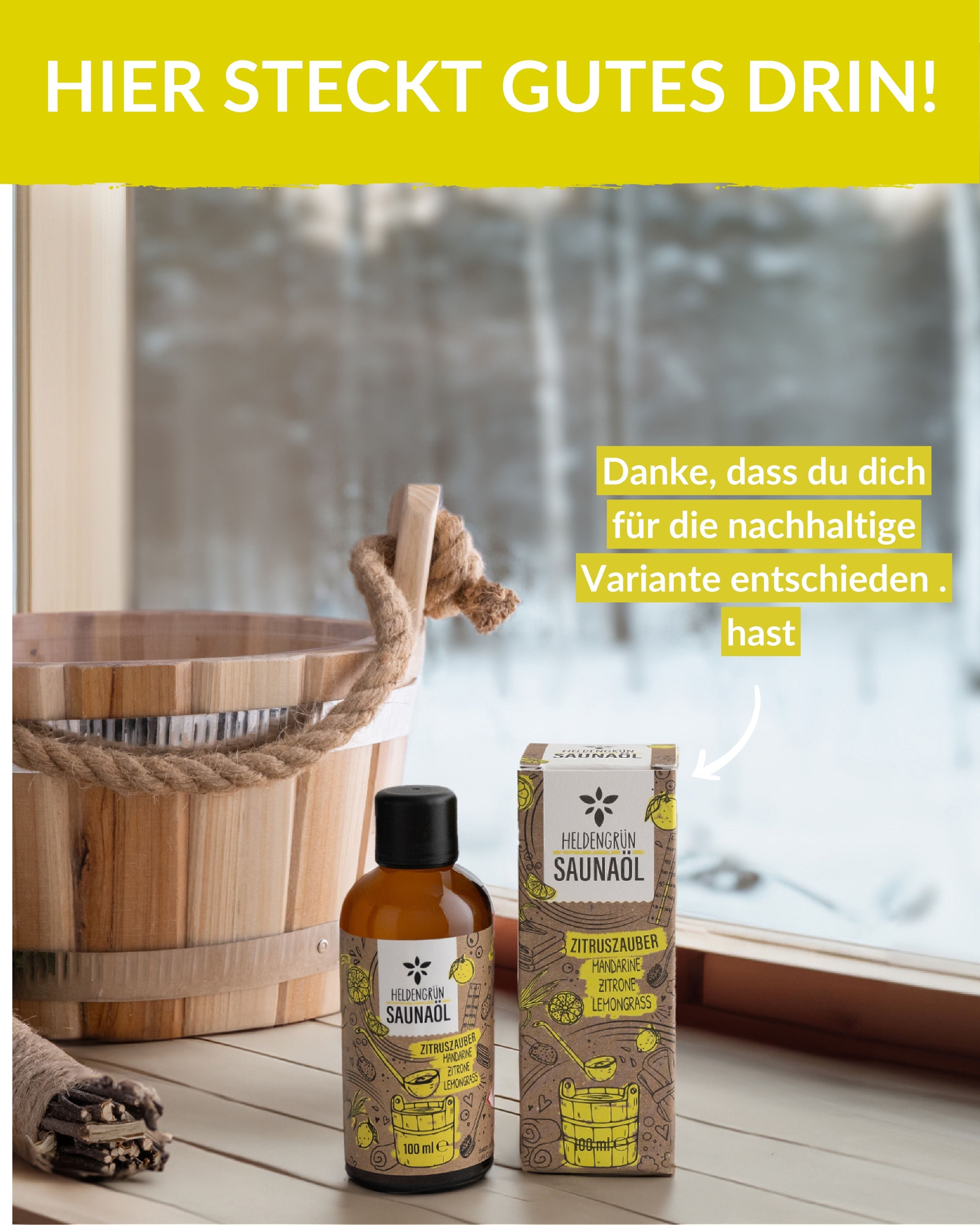 Saunaöl &quot;Zitruszauber&quot;  Heldengrün