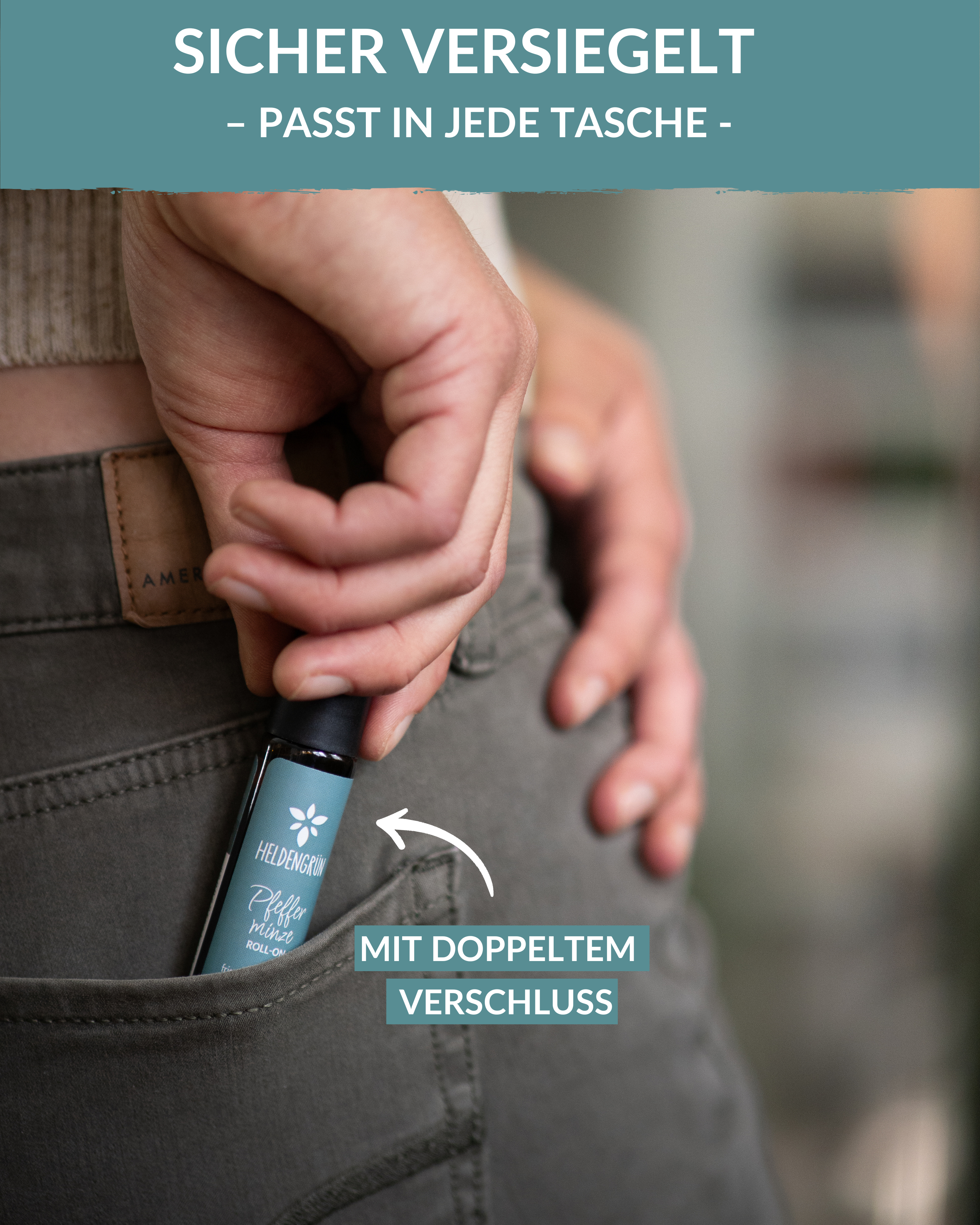 Roll-on: Pfefferminze Heldengrün