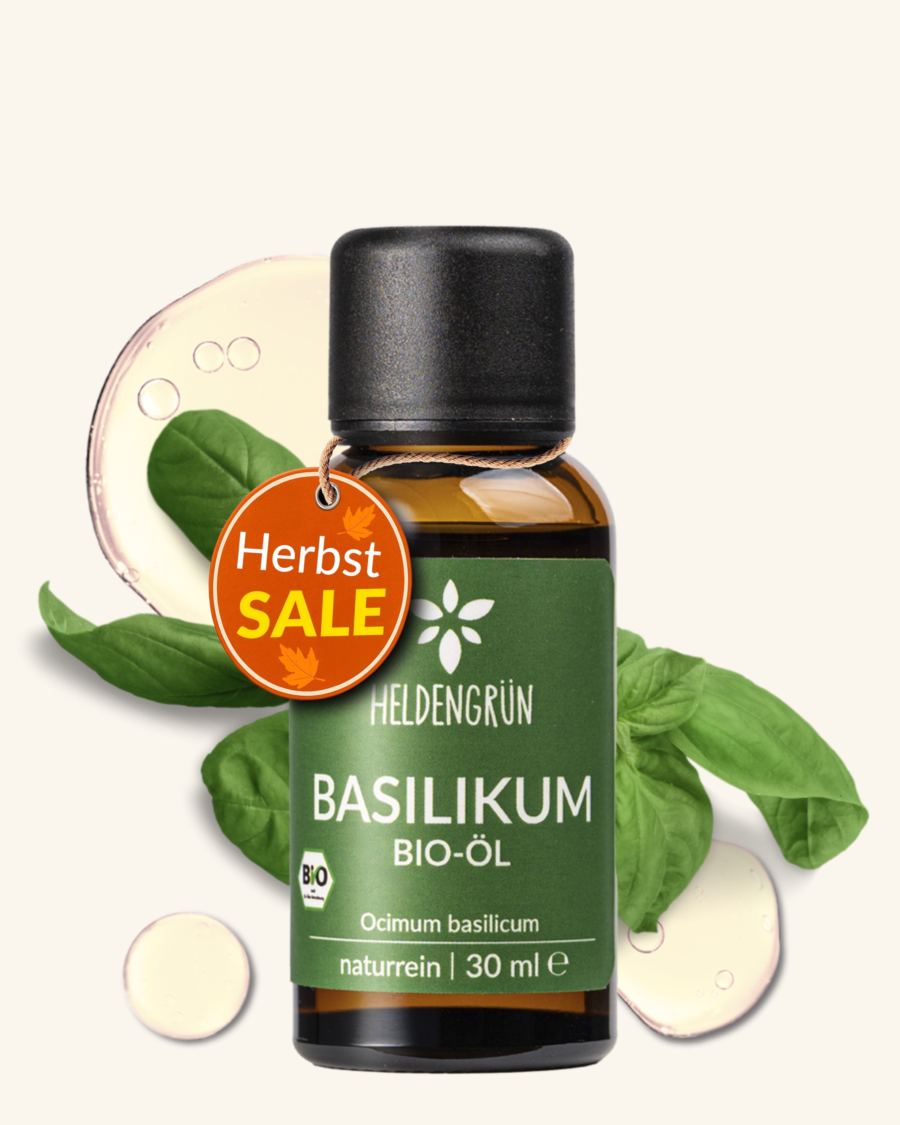 Bio-Basilikumöl Heldengrün