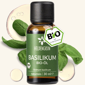 Bio-Basilikumöl Ätherisches Öl Heldengrün