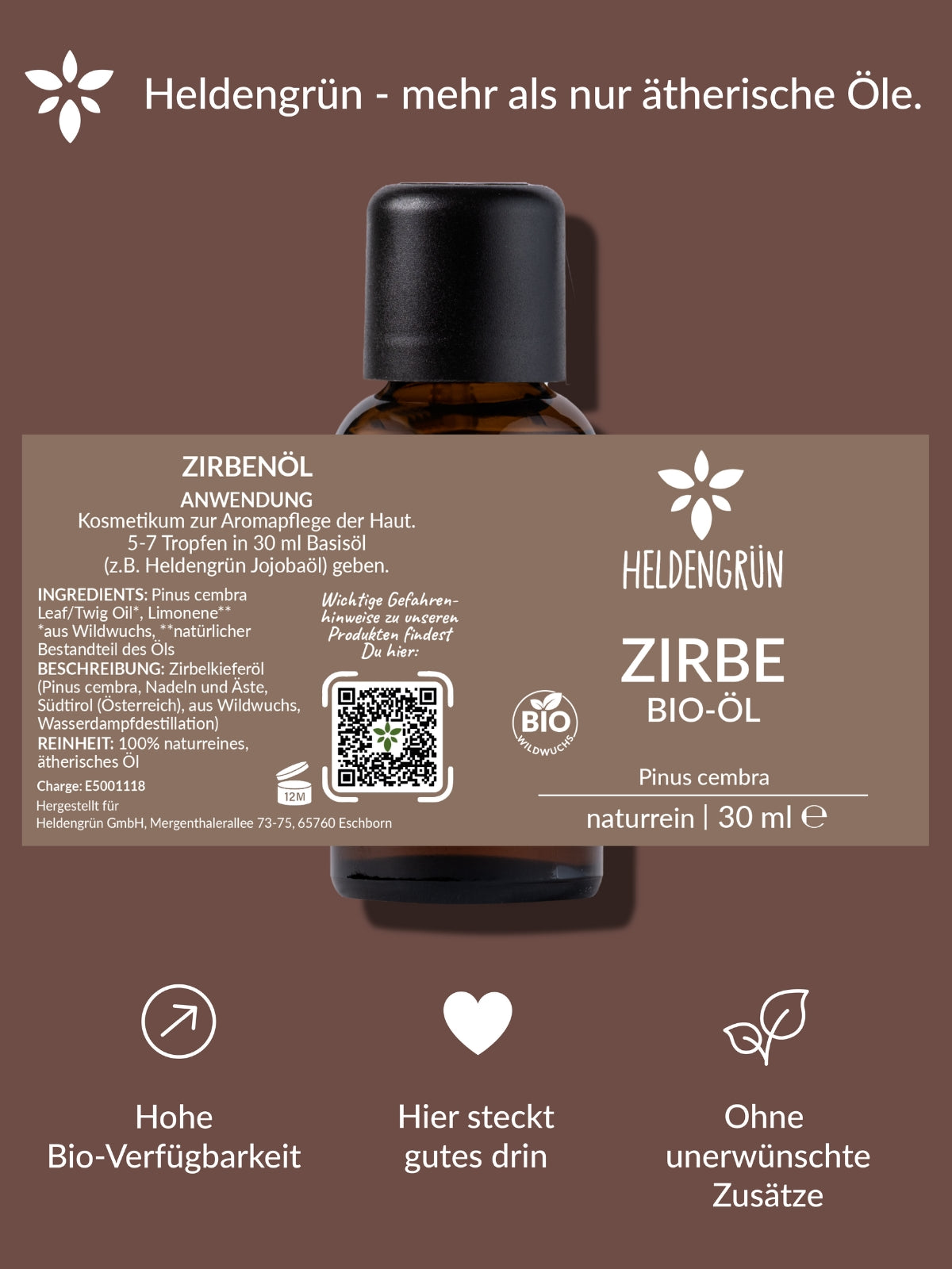 Bio-Zirbenöl Duftöle Heldengrün