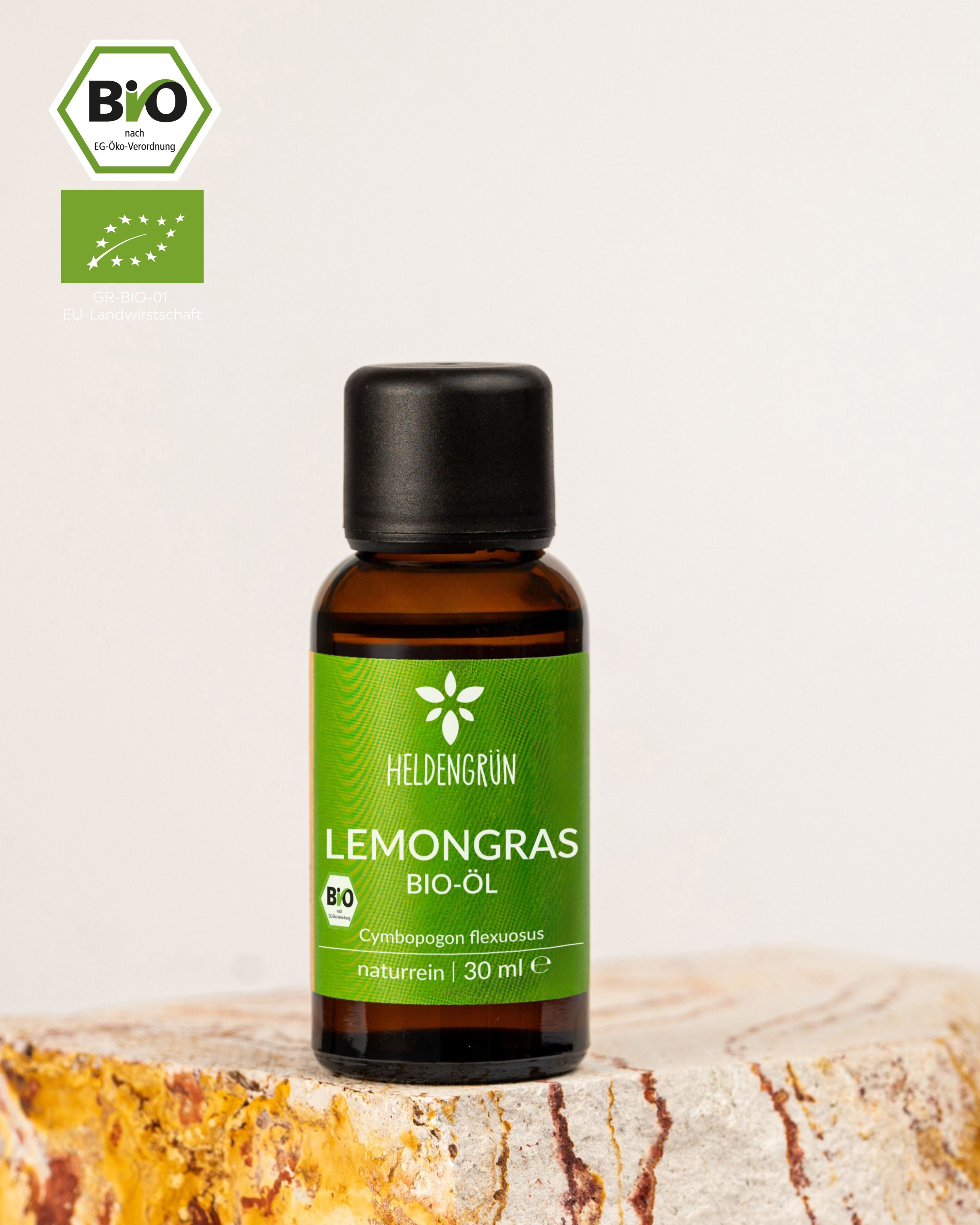 Heldengrün Bio-Lemongrasöl- Naturrein & Ätherisch! Duftöle Heldengrün