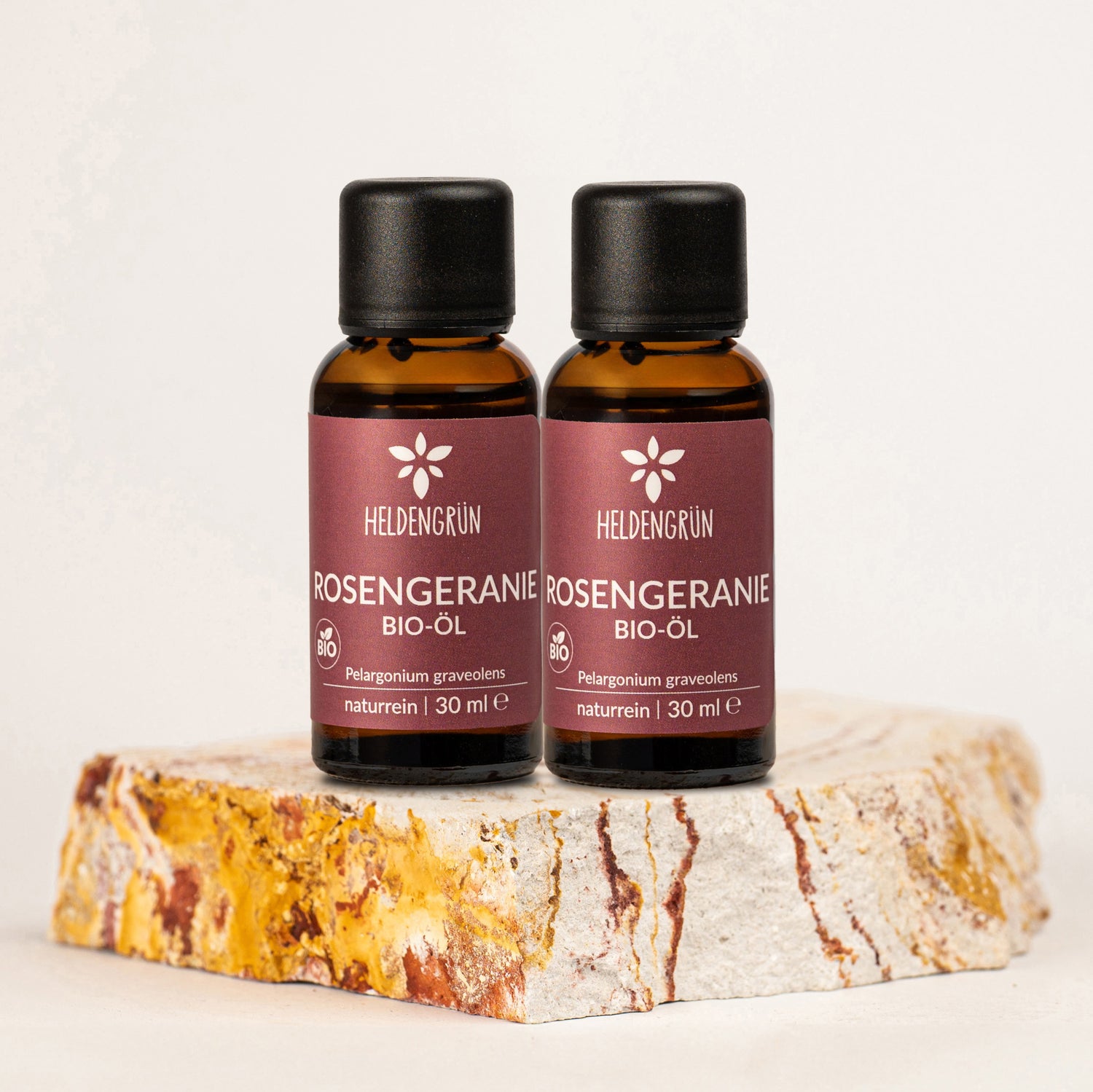 Bio-Rosengeranienöl Heldengrün