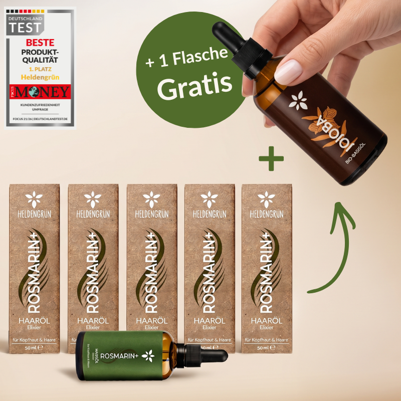 5x Haaröl Set Heldengrün