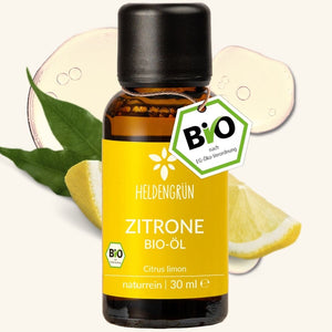 Bio Zitronenöl (kostenlos) Ätherisches Öl Heldengrün